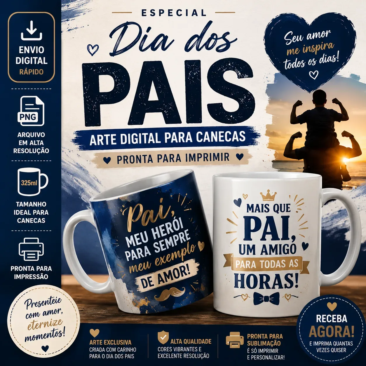 Arte Digital para Canecas (30 artes)