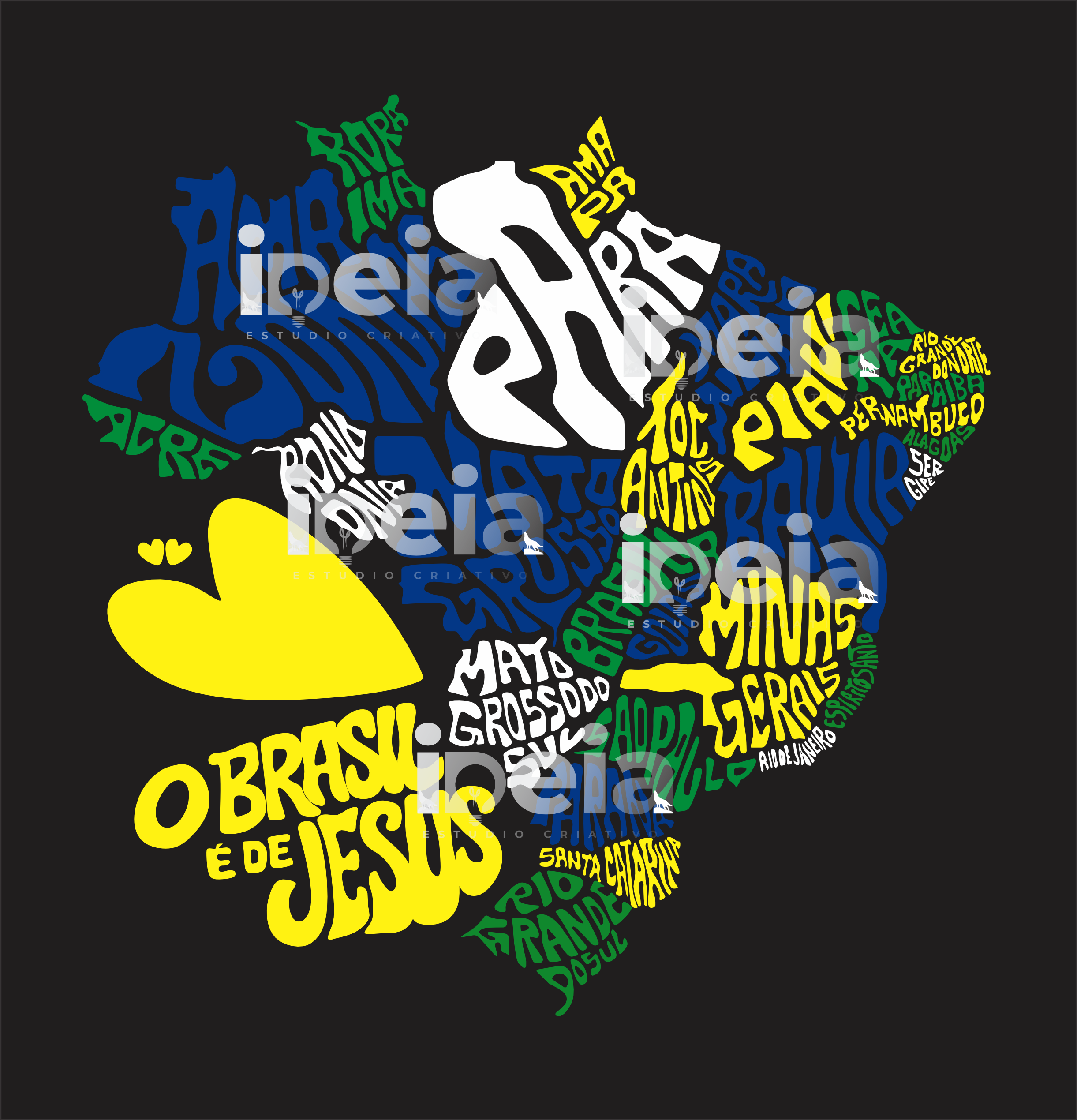 Estampa - O Brasil é de Jesus