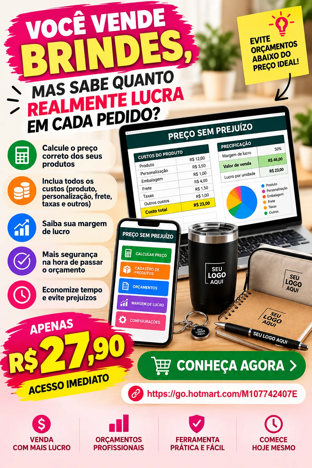 Preço sem Prejuízo – Precificação para Brindeiros